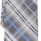 Gravata xadrez Dixon masculina Perry Ellis preta tamanho regular
