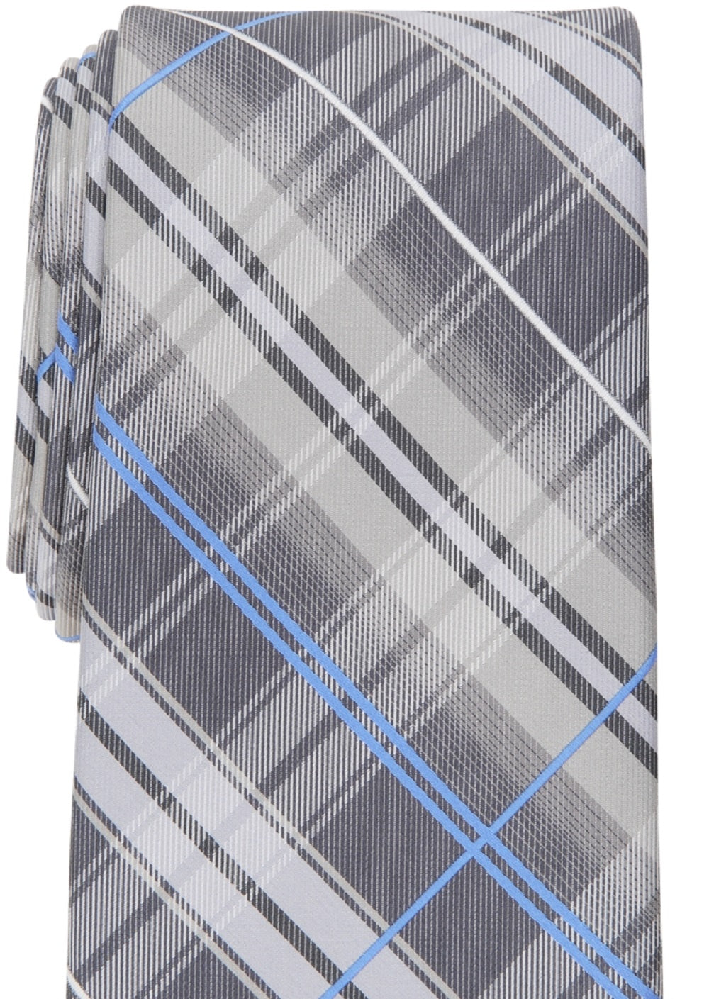 Gravata xadrez Dixon masculina Perry Ellis preta tamanho regular
