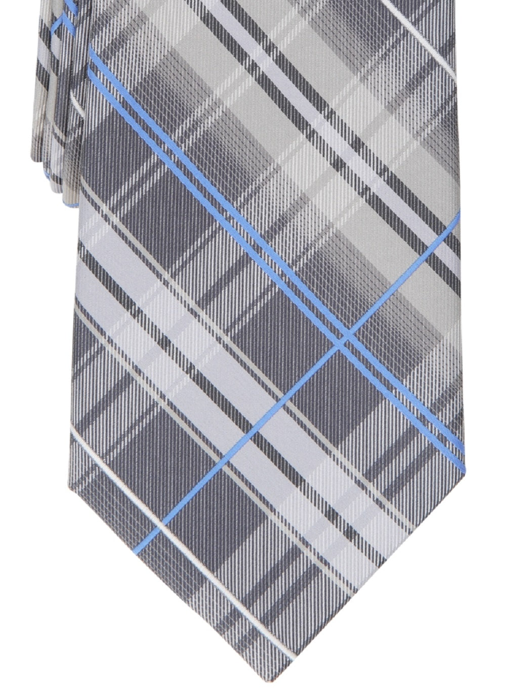Gravata xadrez Dixon masculina Perry Ellis preta tamanho regular