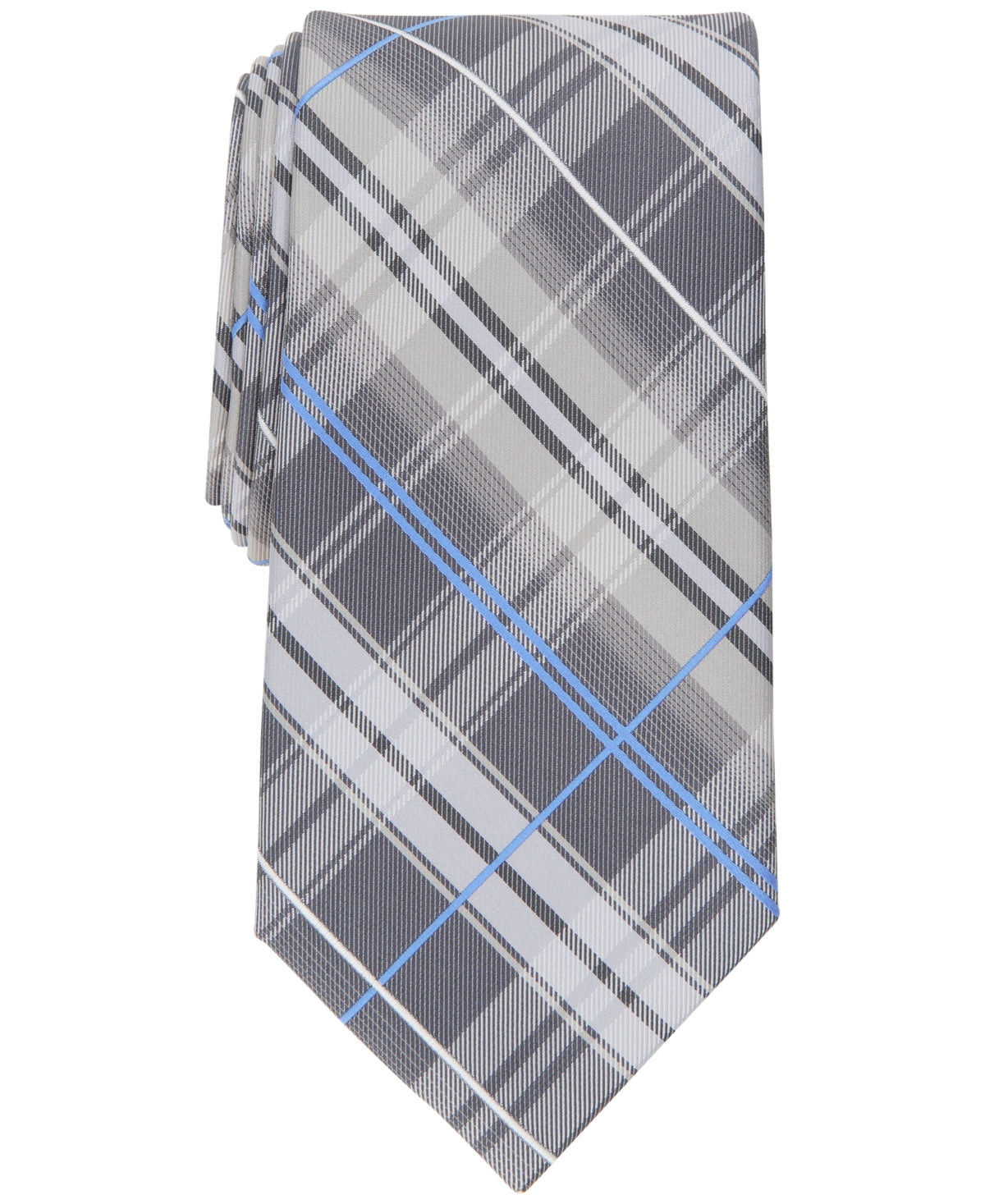 Gravata xadrez Dixon masculina Perry Ellis preta tamanho regular