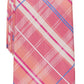 Gravata xadrez Dixon masculina Perry Ellis rosa tamanho regular