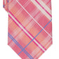 Gravata xadrez Dixon masculina Perry Ellis rosa tamanho regular