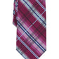 Gravata xadrez Dixon masculina Perry Ellis rosa tamanho regular