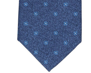 Gravata floral Lampley masculina Club Room, azul, tamanho regular