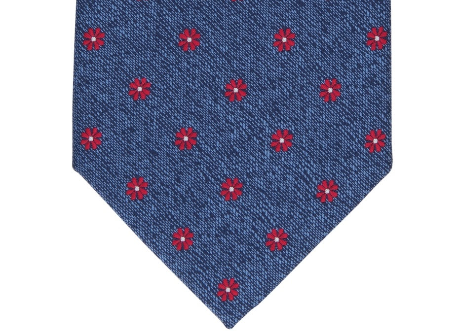 Gravata floral Lampley masculina Club Room vermelha tamanho regular