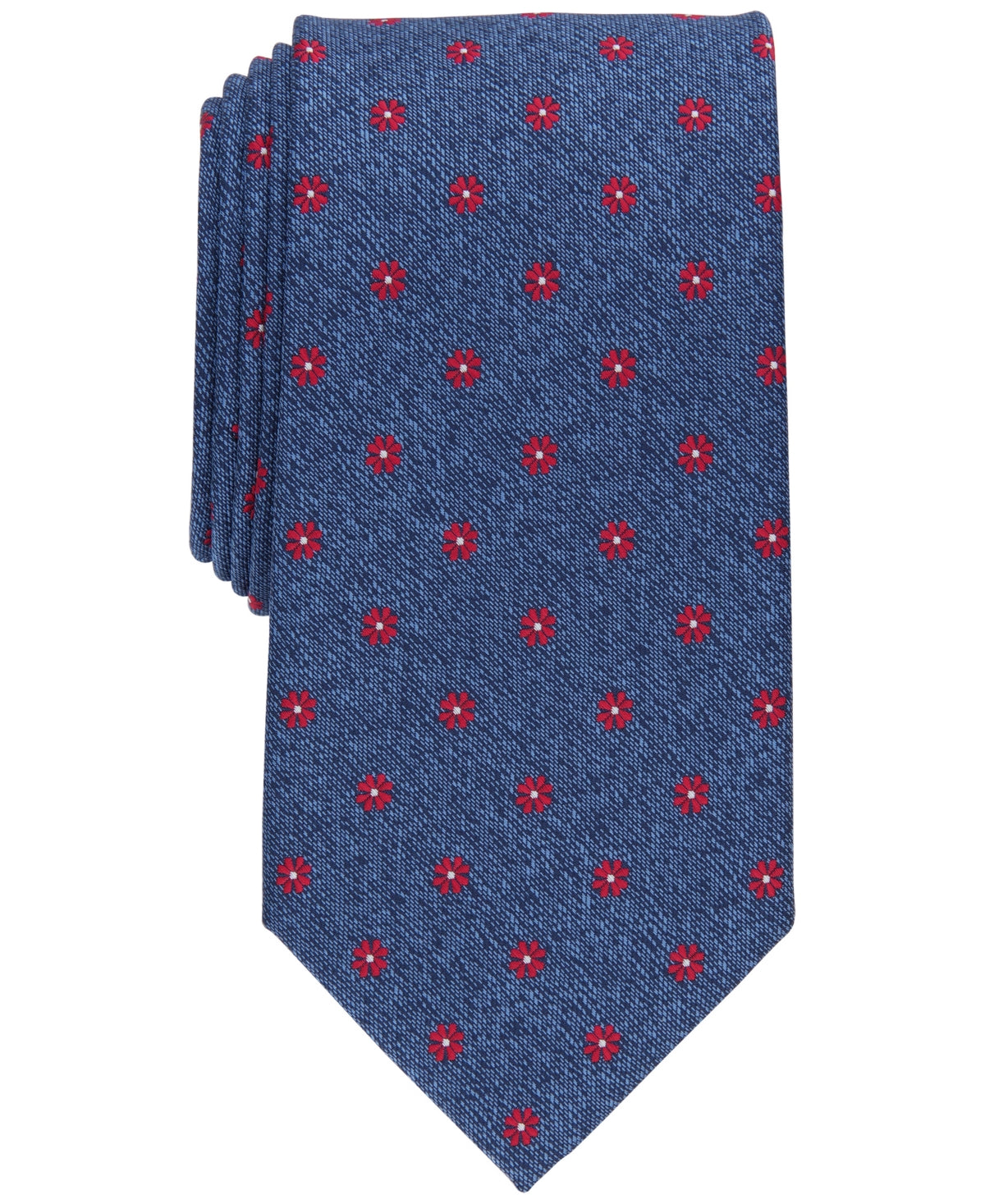 Gravata floral Lampley masculina Club Room vermelha tamanho regular