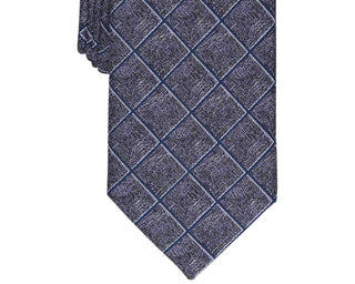Gravata Alfani Masculina Wendell Grid Roxa Tamanho Regular
