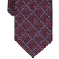 Gravata Alfani Masculina Wendell Grid Vermelha Tamanho Regular