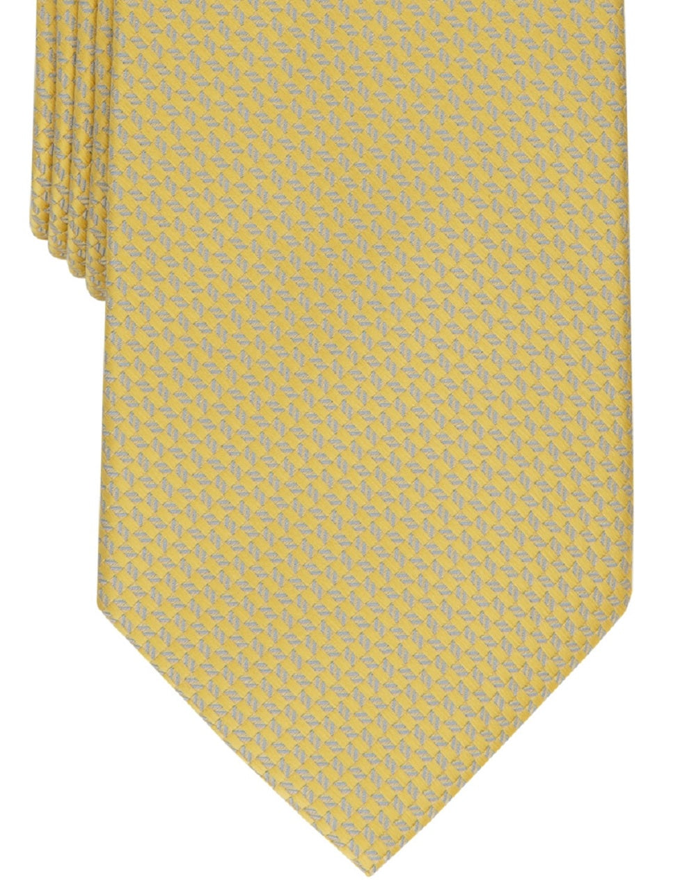 Gravata Perry Ellis Masculina Sabry Mini Estampada Amarela Tamanho Regular