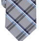 Gravata xadrez Caplan masculina Perry Ellis cinza tamanho regular
