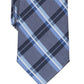 Gravata xadrez Caplan masculina Perry Ellis azul tamanho regular
