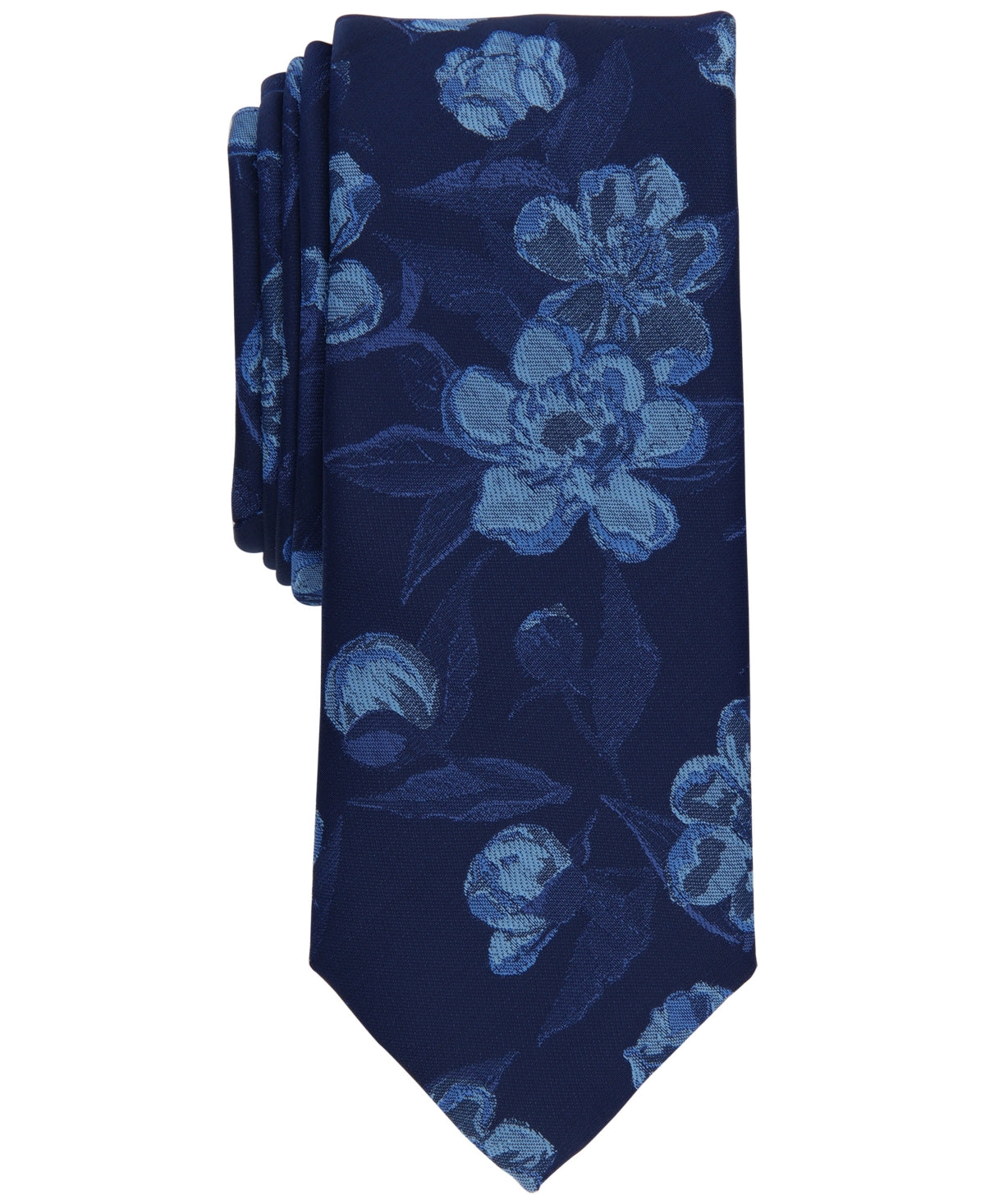 Gravata floral Ghajar masculina Bar III azul marinho tamanho único