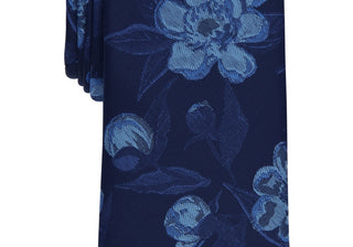 Gravata floral Ghajar masculina Bar III azul marinho tamanho único