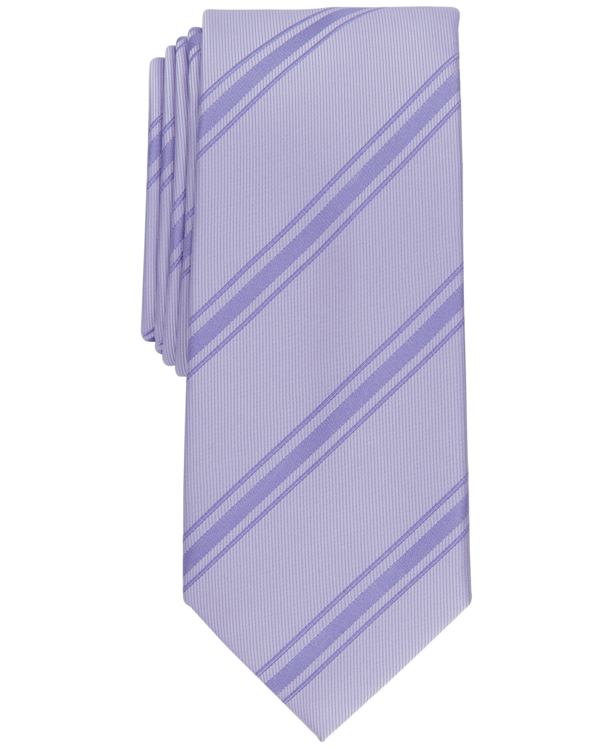 Gravata Slim Alfani Masculina Trinity Stripe Roxa Tamanho Regular