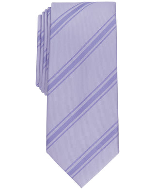Gravata Slim Alfani Masculina Trinity Stripe Roxa Tamanho Regular
