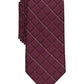 Gravata Alfani Slim Grid Masculina Vermelha Tamanho Regular