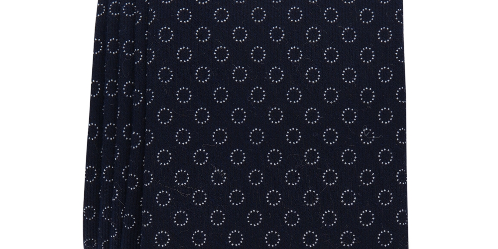 Gravata Alfani Masculina Slim Pontilhada Azul Tamanho Regular