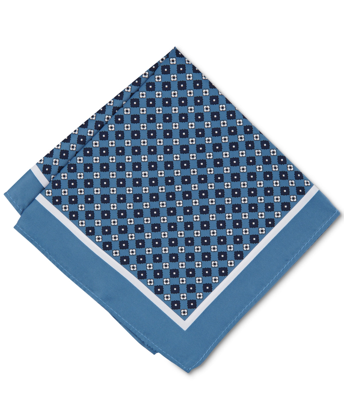 Lenço de bolso medalhão sólido Alfani masculino azul tamanho regular