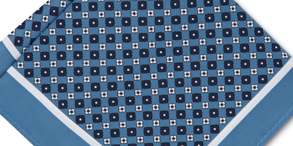 Lenço de bolso medalhão sólido Alfani masculino azul tamanho regular