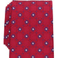 Gravata Medalhão Floral Clássica Masculina Club Room Vermelha Tamanho Regular