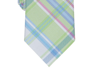 Gravata xadrez masculina Club Room Newbern verde tamanho regular
