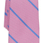 Gravata Geo Listrada Clássica Pampel Masculina Perry Ellis Rosa Tamanho Regular