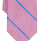 Gravata Geo Listrada Clássica Pampel Masculina Perry Ellis Rosa Tamanho Regular