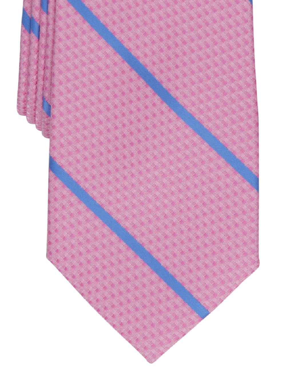 Gravata Geo Listrada Clássica Pampel Masculina Perry Ellis Rosa Tamanho Regular