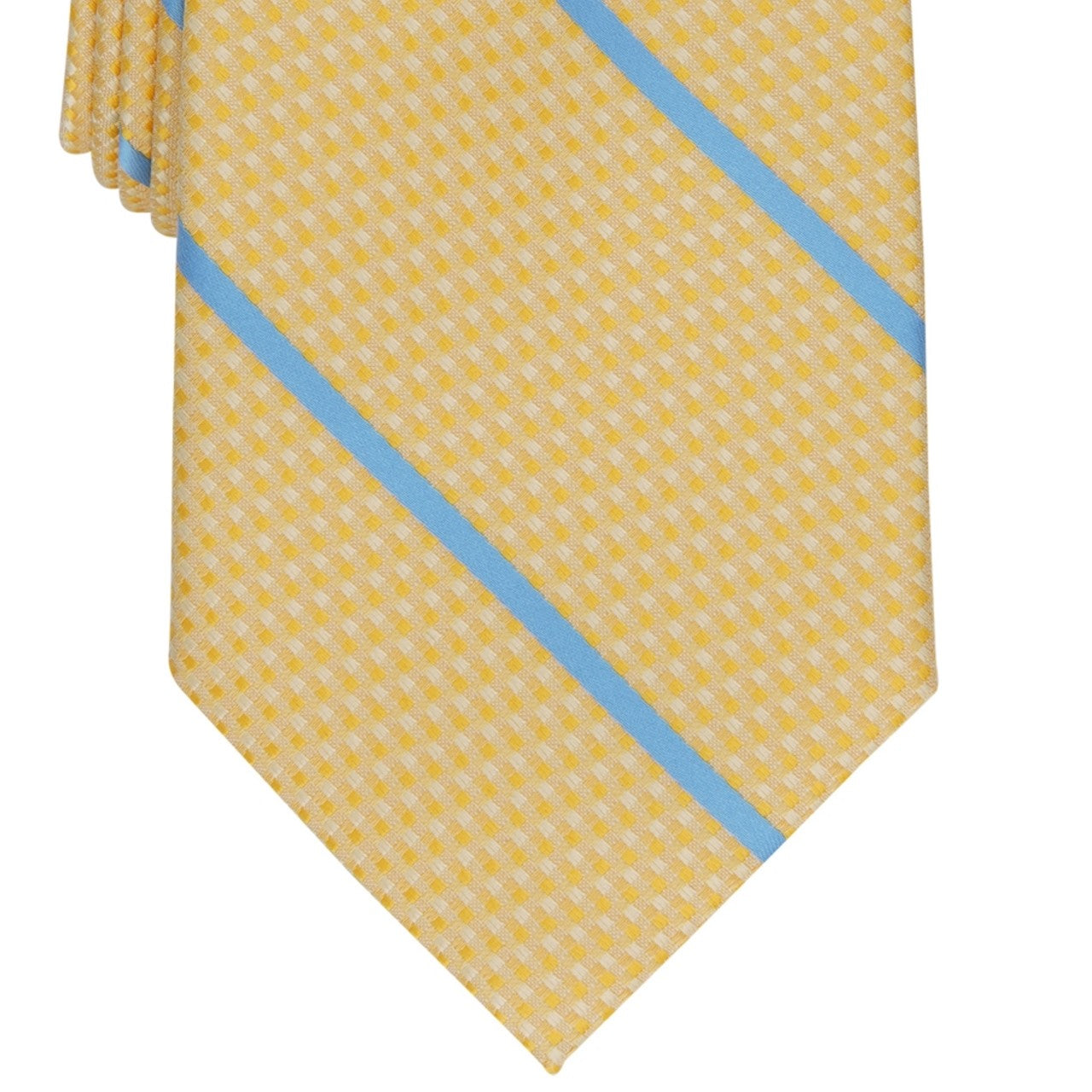 Gravata Geo Listrada Clássica Pampel Masculina Perry Ellis Amarela Tamanho Único