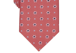 Gravata clássica floral elegante masculina Club Room vermelha tamanho regular