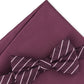 Conjunto de gravata borboleta e lenço de bolso Alfani masculino com listras de louro, roxo, tamanho regular
