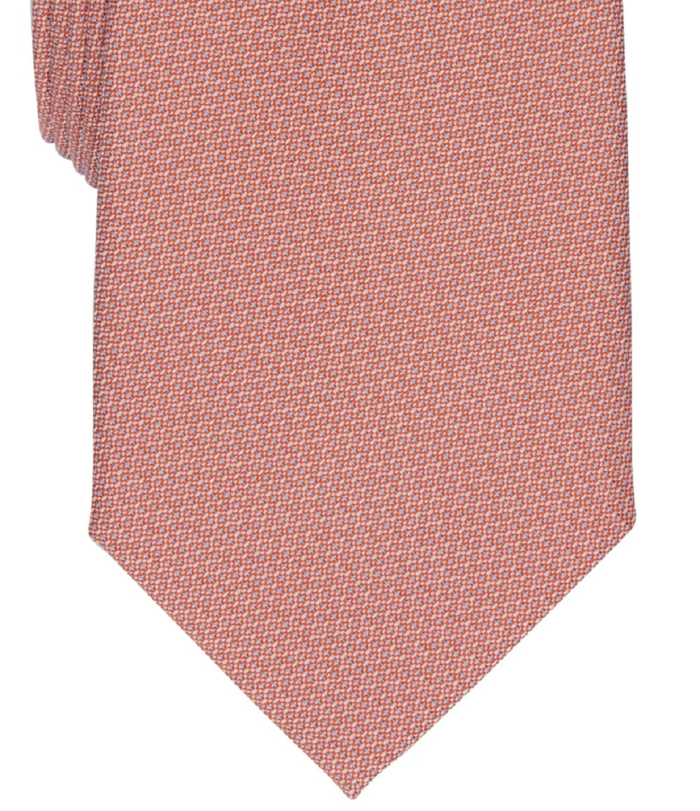 Gravata Perry Ellis Masculina Hydell Micro Estampada Laranja Tamanho Regular