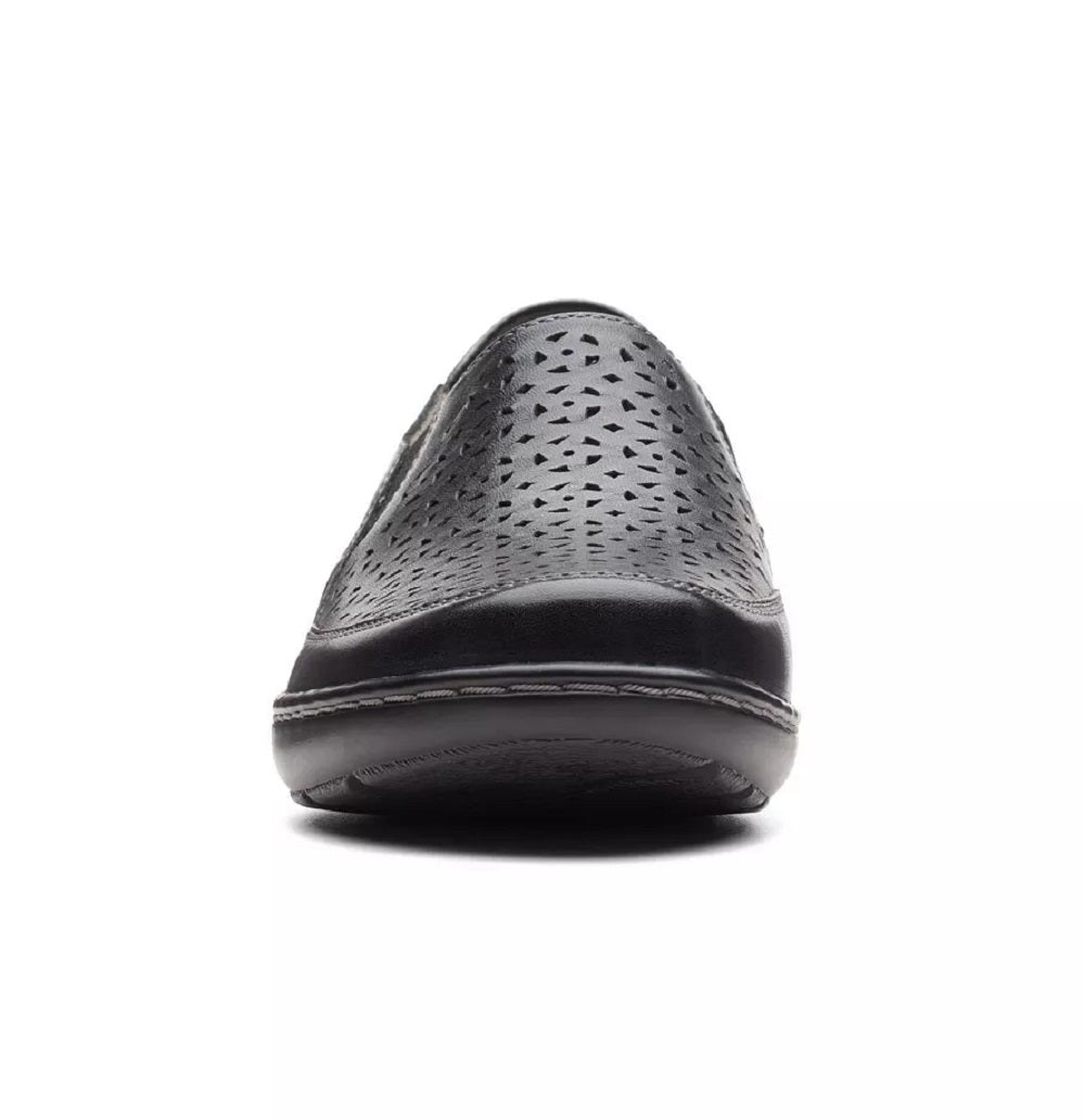 Coleção Feminina Clarks Cora Sky Flats Pretas Tamanho 12 M