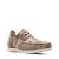 Tênis Clarks Camuflagem Masculino Respirável Palmilha Removível Shacrelite Biqueira Redonda Cadarço Couro Marrom Tamanho 8,5 M