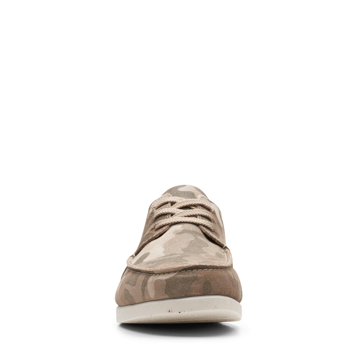 Tênis Clarks Camuflagem Masculino Respirável Palmilha Removível Shacrelite Biqueira Redonda Cadarço Couro Marrom Tamanho 8,5 M