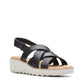Clarks Women's Collection Jillian Spring Wedge Sandals Preto Tamanho 10 M