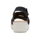Clarks Women's Collection Jillian Spring Wedge Sandals Preto Tamanho 10 M