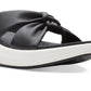 Sandálias femininas Clarks Cloudsteppers Drift Ave Slip On Wedge, pretas, tamanho 7,5 W