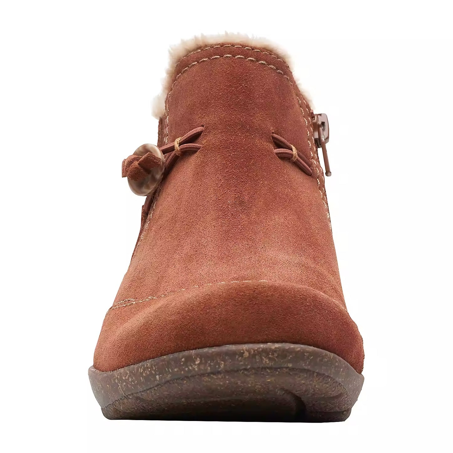 Clarks Roseville Aster Botins Elásticos com Botões Femininos Marrom Tamanho 8,5 W