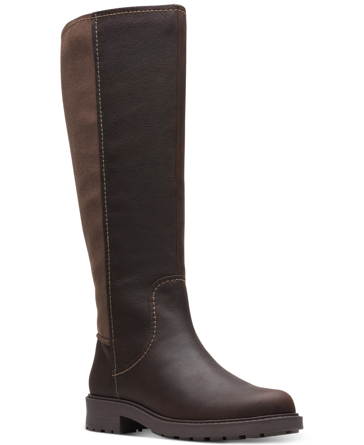 Botas de montaria Clarks Opal Glow femininas, marrom, tamanho 8,5 M