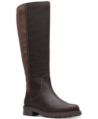 Clarks Women's Opal Glow Riding Boots Shoes Brown Size 8.5 M