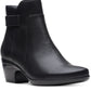 Botas femininas Clarks Emily Holly pretas tamanho 7,5 M