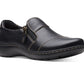 Sapatos Clarks Femininos Cora Harbor Zip Flats Pretos Tamanho 7,5 M