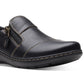 Sapatos Clarks Femininos Cora Harbor Zip Flats Pretos Tamanho 7,5 M