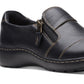 Sapatos Clarks Femininos Cora Harbor Zip Flats Pretos Tamanho 7,5 M