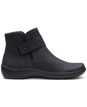 Botas Clarks Cora Rae com tiras de botão, tamanho 11 M, pretas