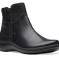Botas femininas Clarks Cora Grace com zíper, tamanho 9, pretas, W