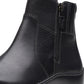 Botas femininas Clarks Cora Grace com zíper, tamanho 9, pretas, W
