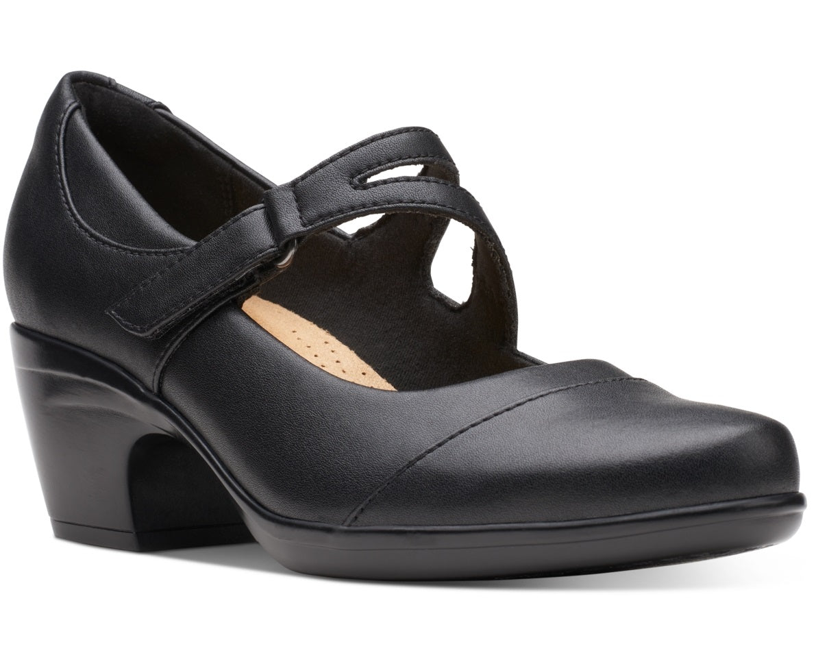 Clarks Emily Clover Mary Jane Scarpin Feminino Preto Tamanho 7,5 M