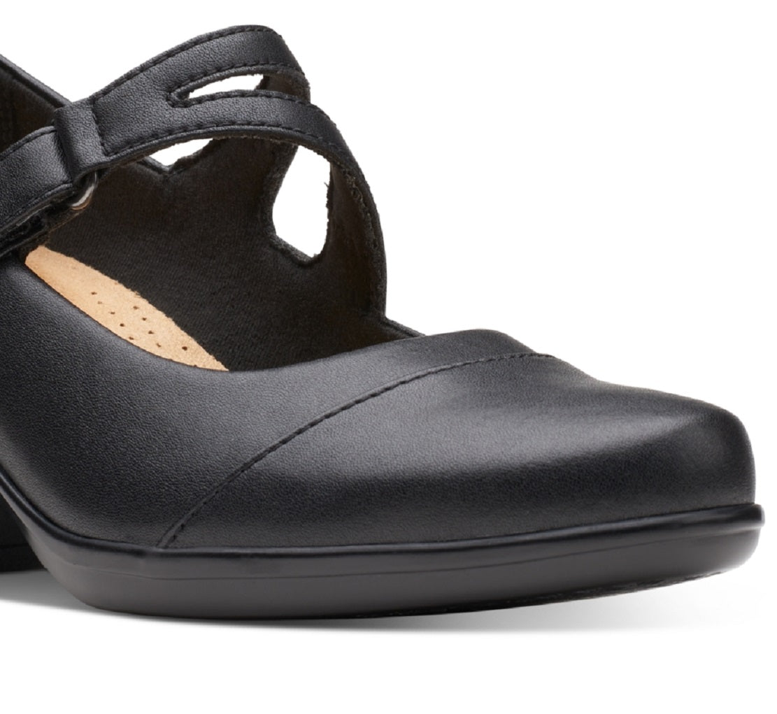 Clarks Emily Clover Mary Jane Scarpin Feminino Preto Tamanho 7,5 M